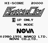 BattleCity (Japan) Title Screen